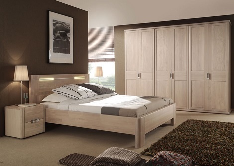 Vinovo bed,slaapkamer, van Houdt, Amerikaans eiken,kleur,E19, klassiek,modern,6 deurskast